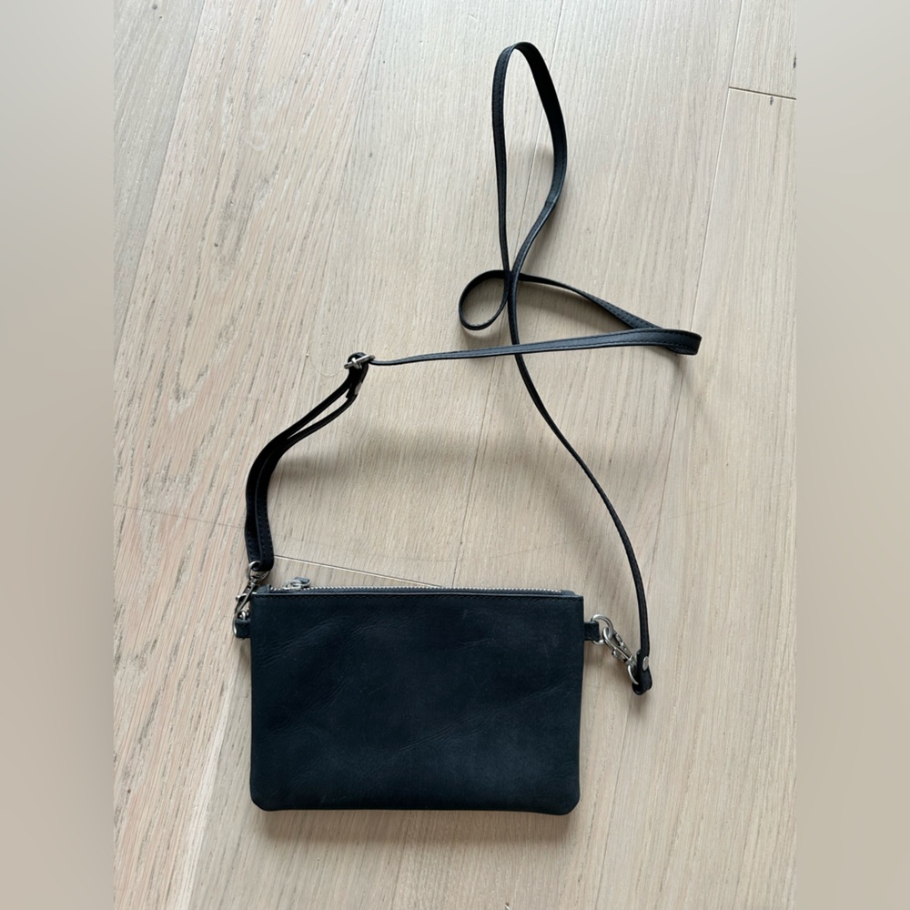 Black Leather Crossbody Bag